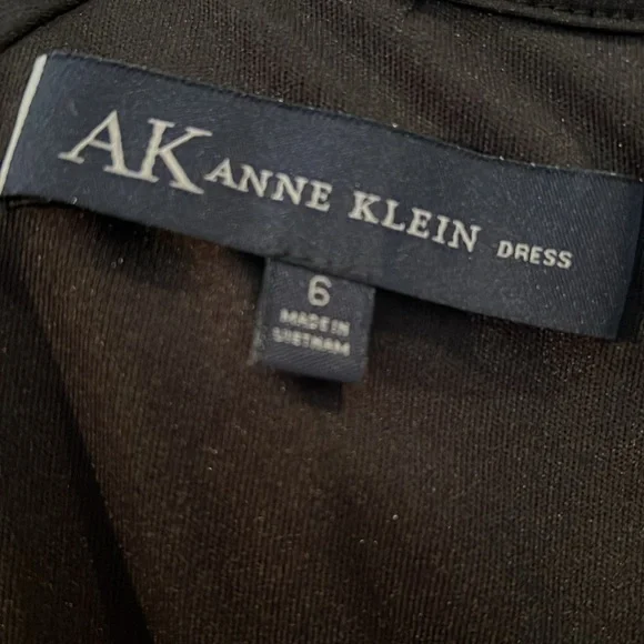 Anne Klein black dress with lace and sequin top and ruching SZ 6 - Picture 7 of 9